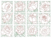 Stickserie - Lovely Roses Blocks